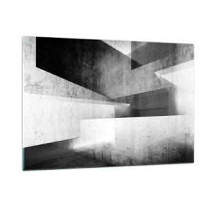 Glastavla - Bild på glas - Rummets struktur - 120x80 cm