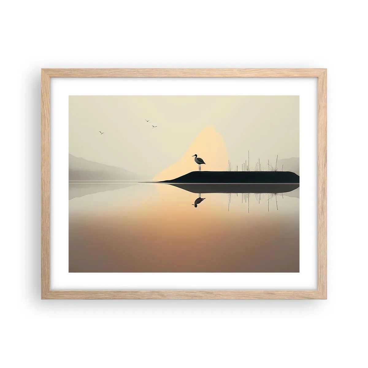 Affisch i ram av ljusek - Herre på sjön - 50x40 cm
