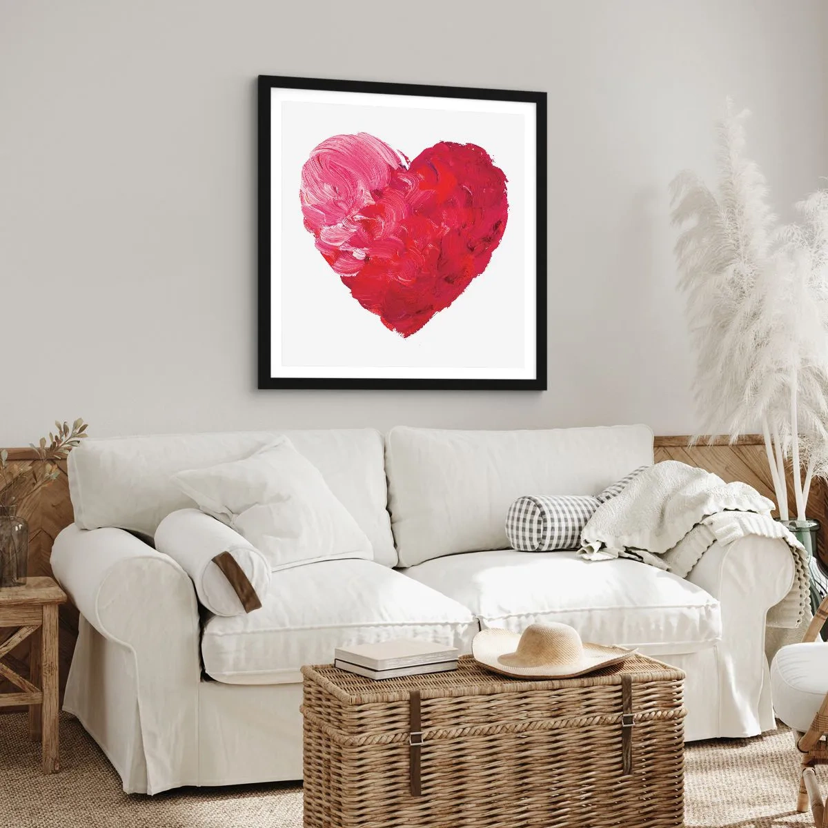 Affisch i svart ram - All you need is love - 60x60 cm