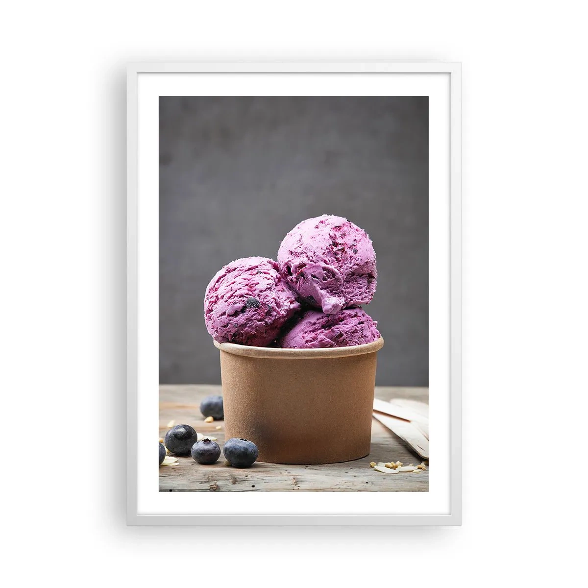 Affisch i vit ram - Sötma och svalka - 50x70 cm