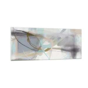 Glastavla - Bild på glas - Dimmig abstraktion - 100x40 cm