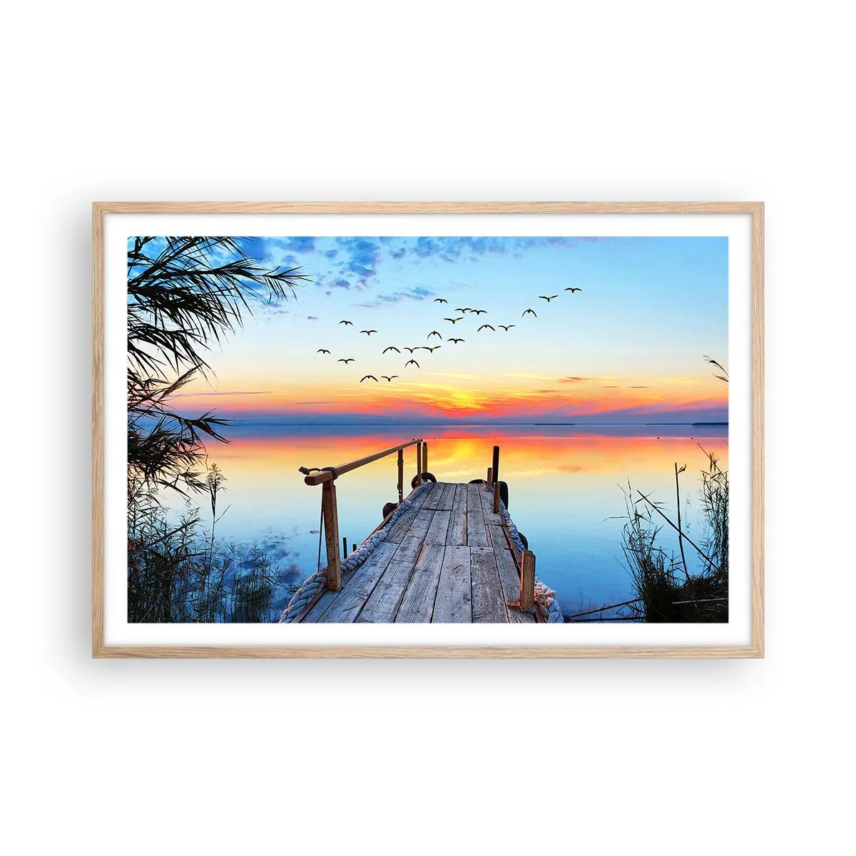 Affisch i ram av ljusek - Dags att vända hem... - 91x61 cm