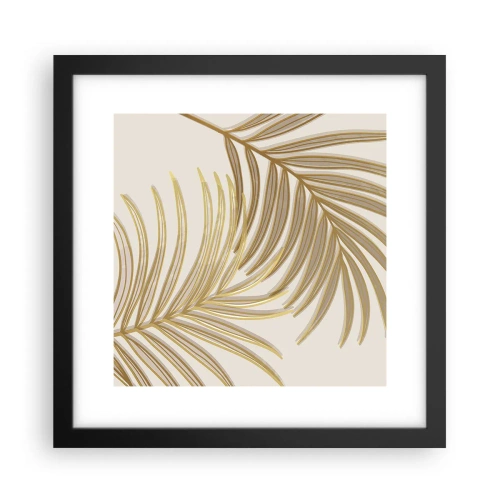 Affisch i svart ram - Guldpalmen - 30x30 cm