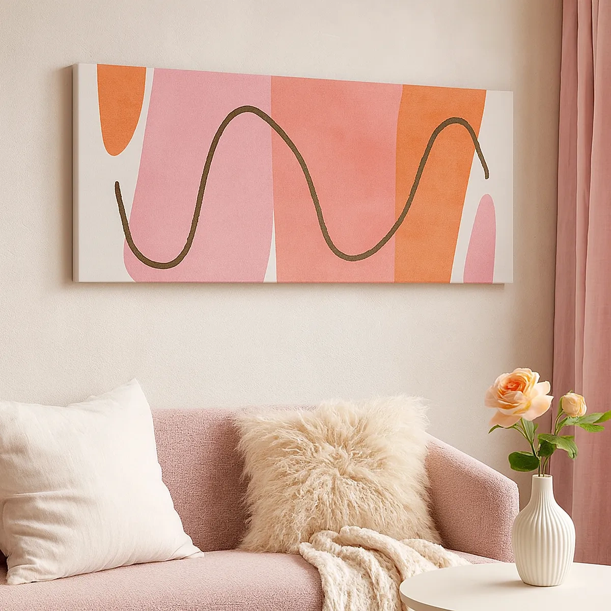 Canvastavla - Bild på duk - Formernas mjuka rörelse - 30x30 cm