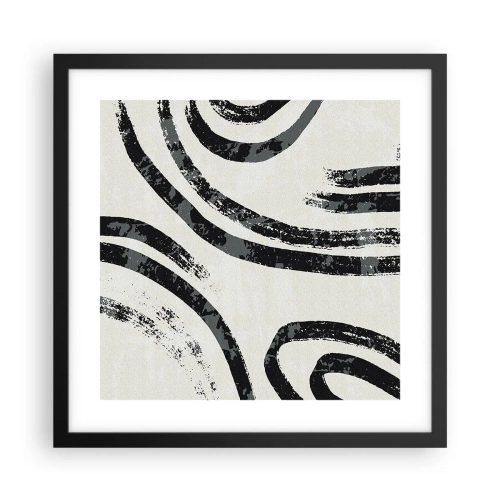 Affisch i svart ram - Halvstoppad - 40x40 cm