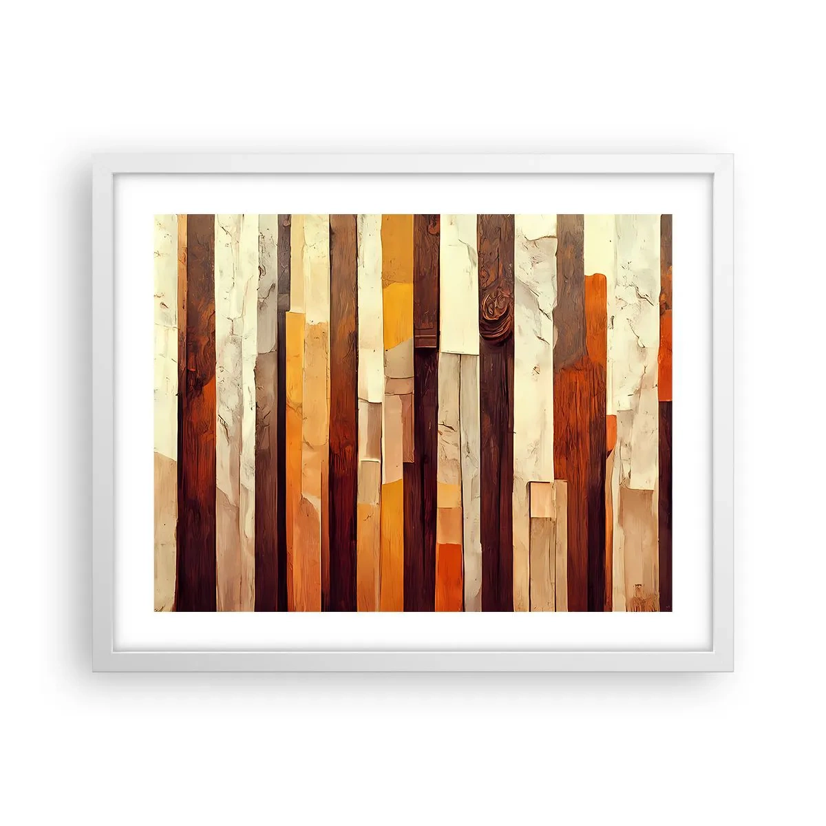 Affisch i vit ram - Hymn av skogens träd - 50x40 cm