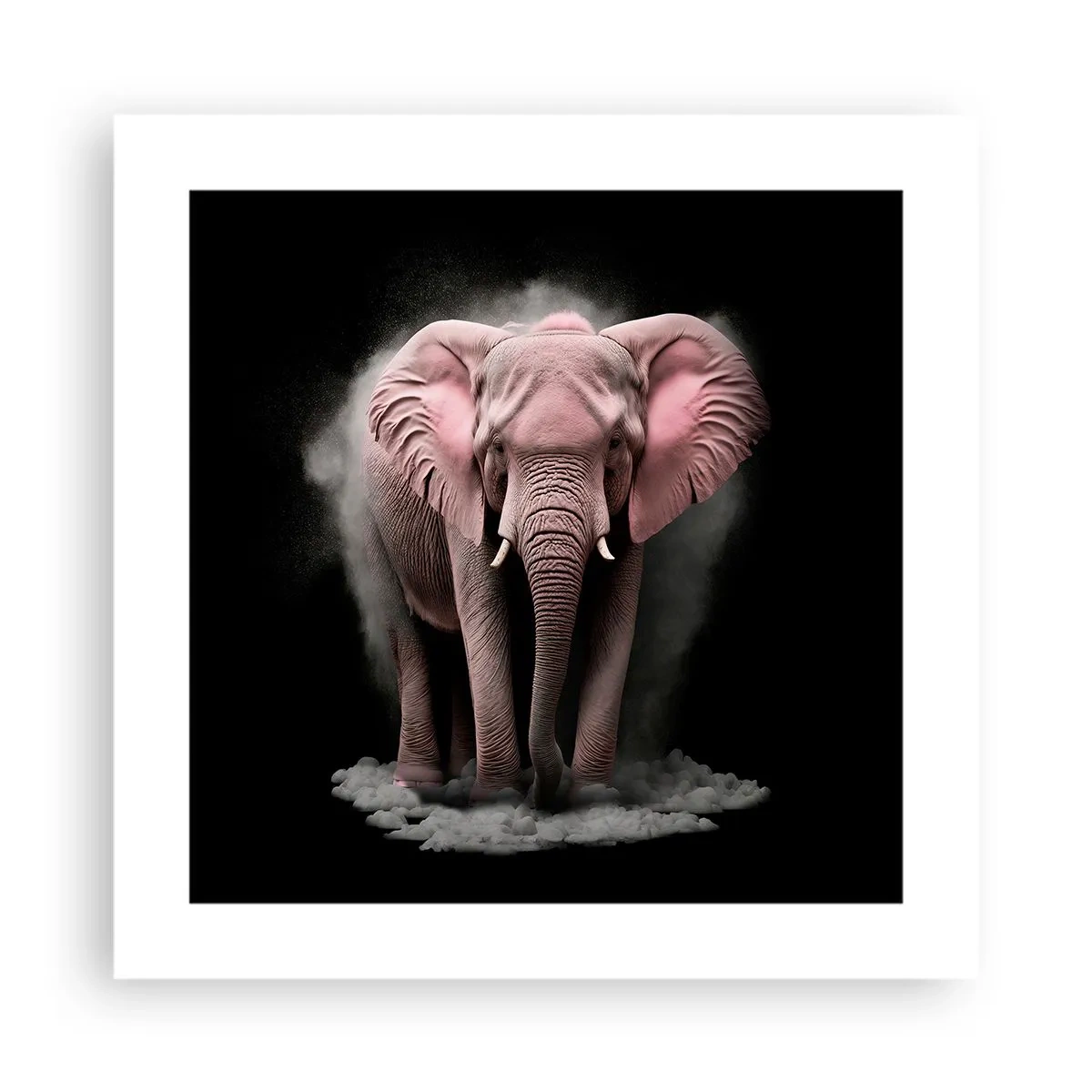 Affisch - Tänk inte på en rosa elefant! - 40x40 cm