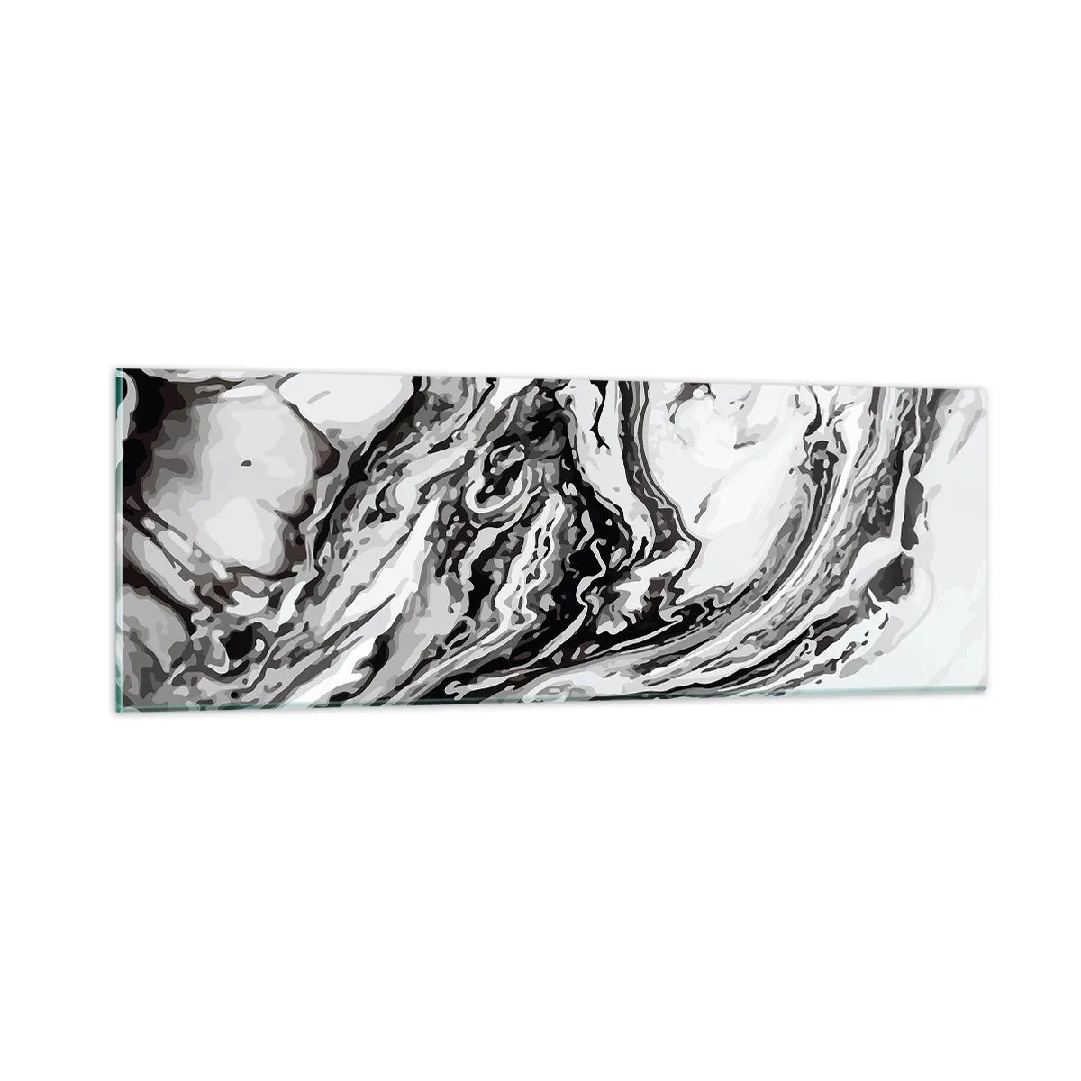 Glastavla - Bild på glas - I början var det kaos - 90x30 cm