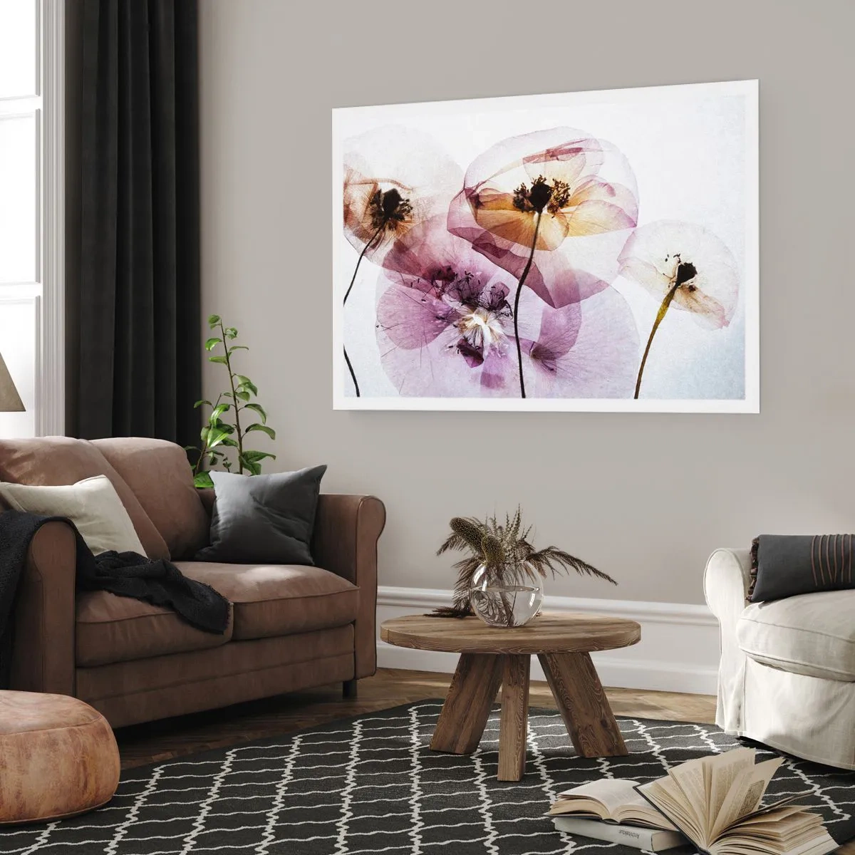 Affisch - Blommornas transparenta kroppar - 70x50 cm