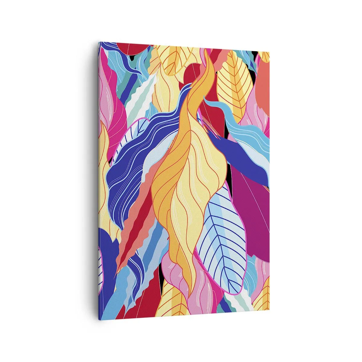 Canvastavla - Bild på duk - Färgglad röra - 70x100 cm