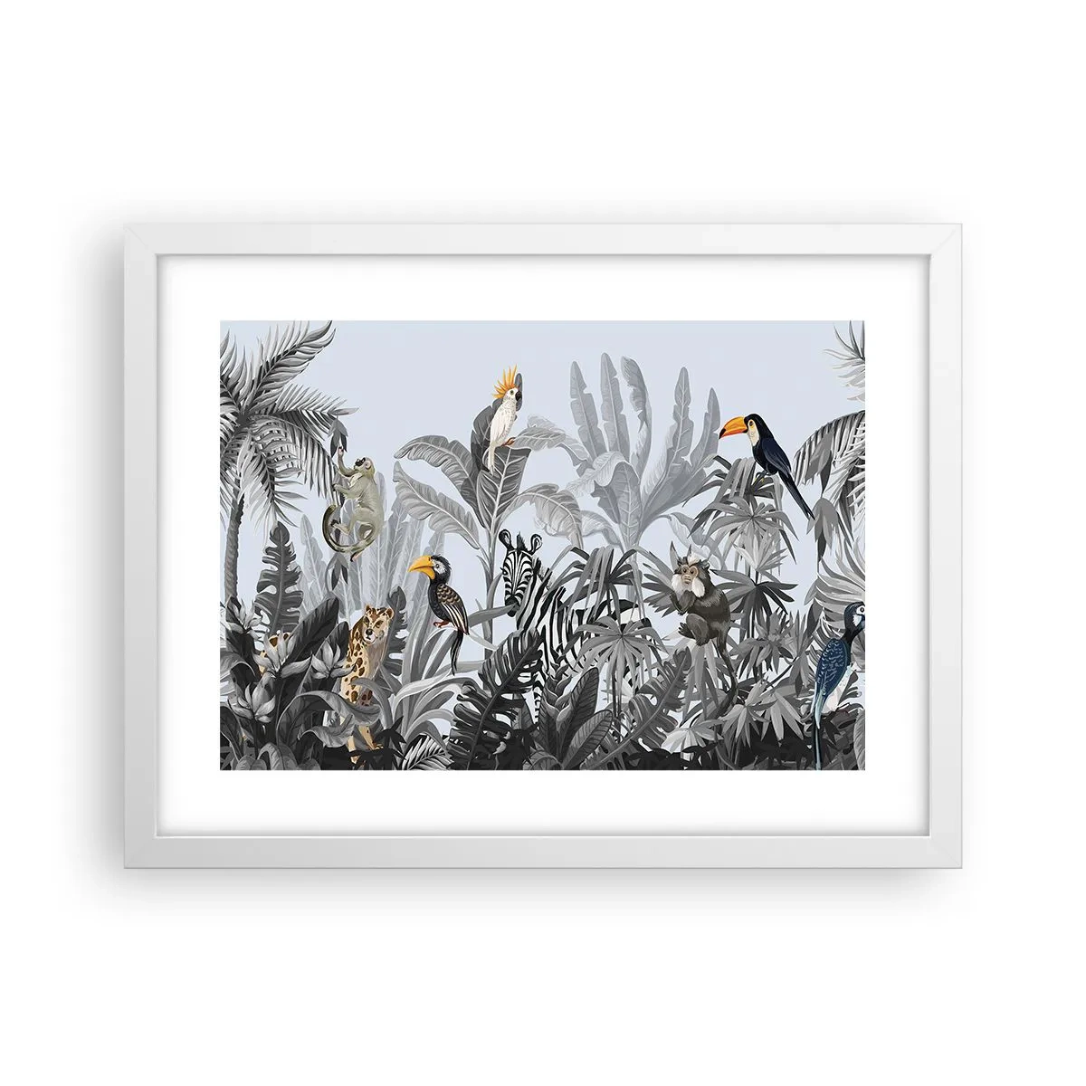 Affisch i vit ram - Afrikansk saga - 40x30 cm