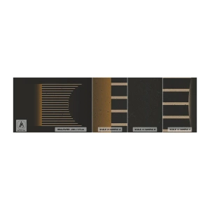 Provbit av fototapet Premium Sand - Utforska mörkret - Abstraktion, Bit, Linjekonst - 100x30 cm