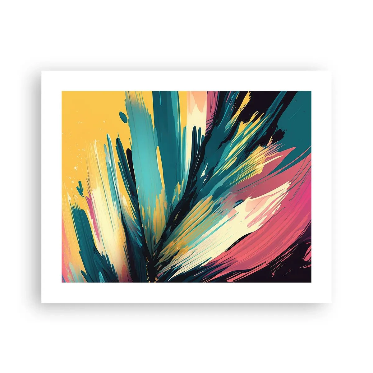 Affisch - Komposition - en explosion av glädje - 50x40 cm