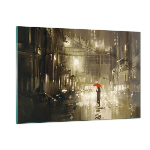 Glastavla - Bild på glas - Själv, men inte ensam - 120x80 cm