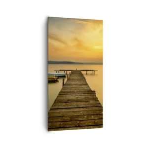 Canvastavla - Bild på duk - Jag öppnar guldhimmel för dig - 65x120 cm