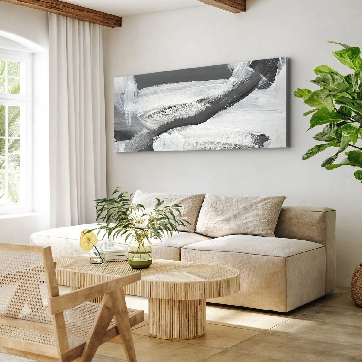 Canvastavla - Bild på duk - Med bestämd rörelse - 100x40 cm