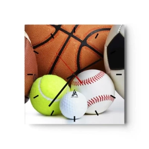 Väggklocka - Klocka på glas - Fotbollen förenar oss! - 40x40 cm