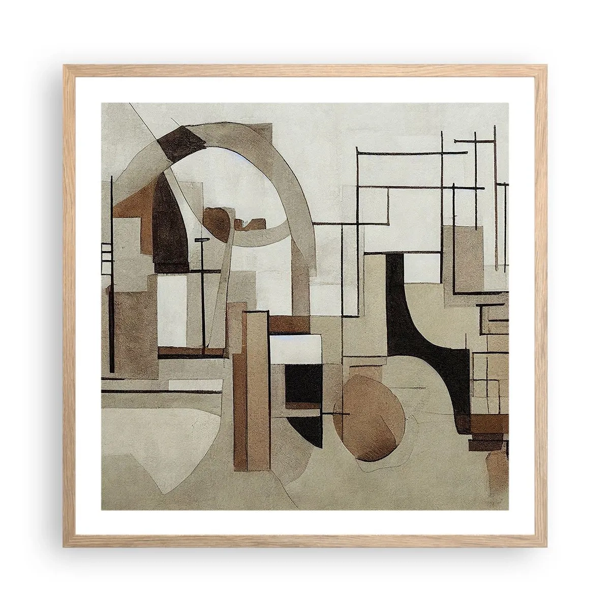 Affisch i ram av ljusek - Stadsbild 2.0 - 60x60 cm