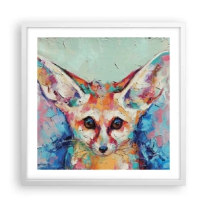 Affisch i vit ram - Är ni redo för mig? - 50x50 cm