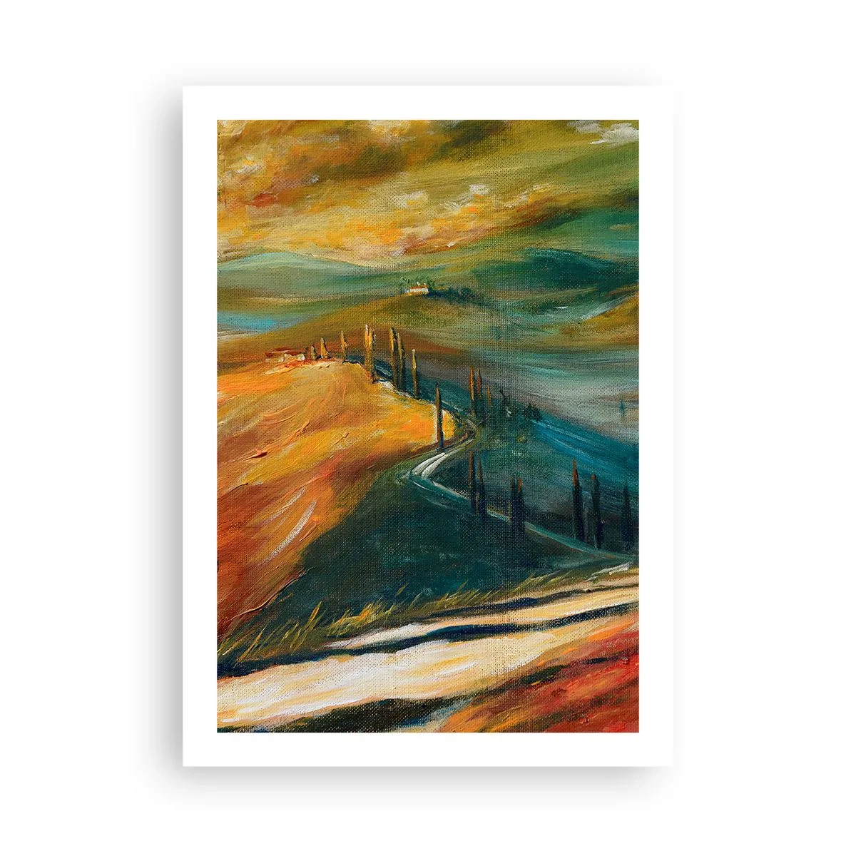 Affisch - Toskanskt landskap - 50x70 cm