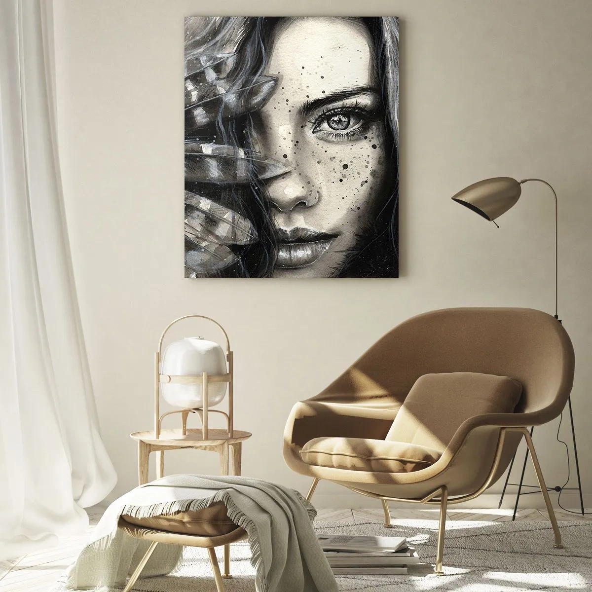 Glastavla - Bild på glas - Vild skönhet - 50x70 cm