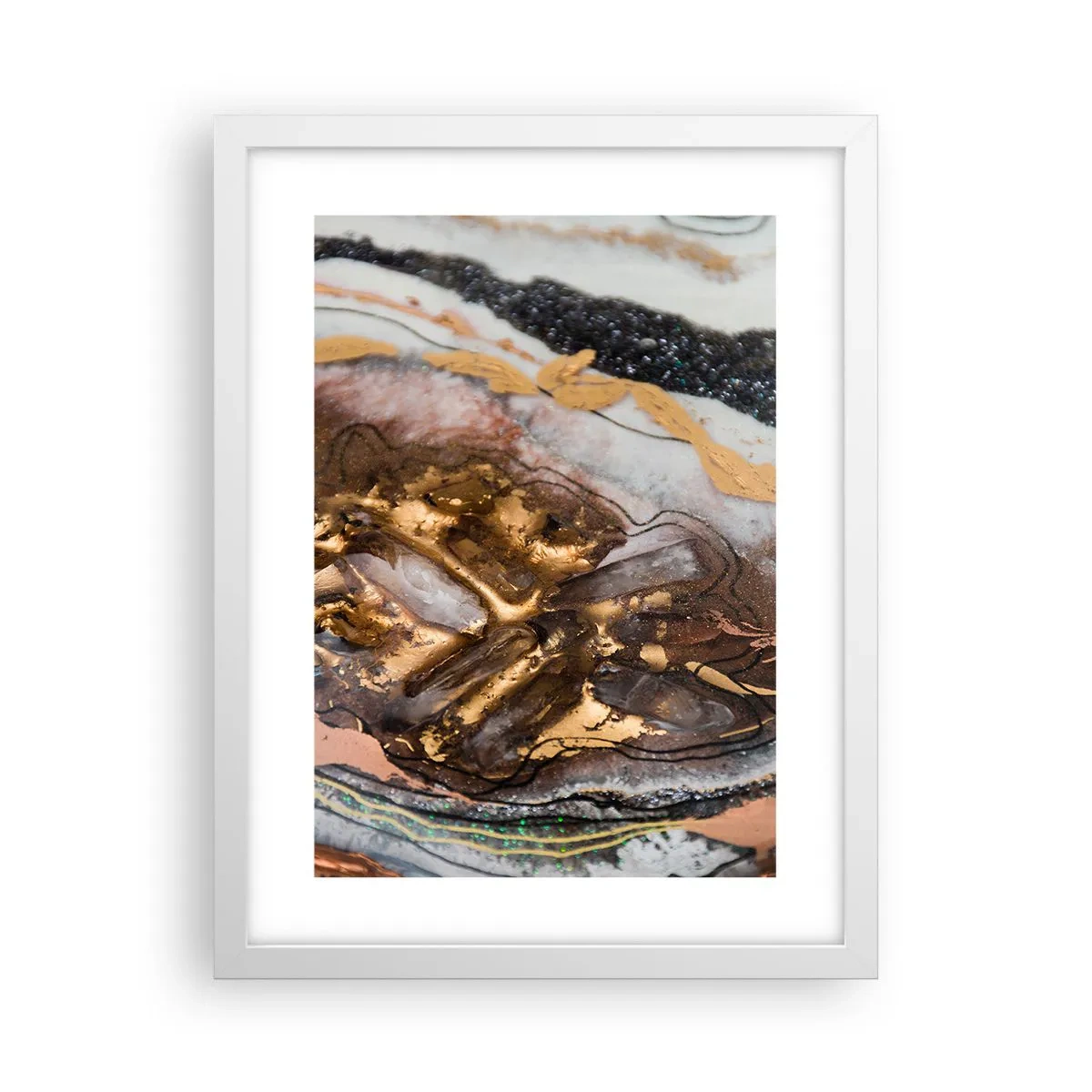 Affisch i vit ram - Jordens element - 30x40 cm