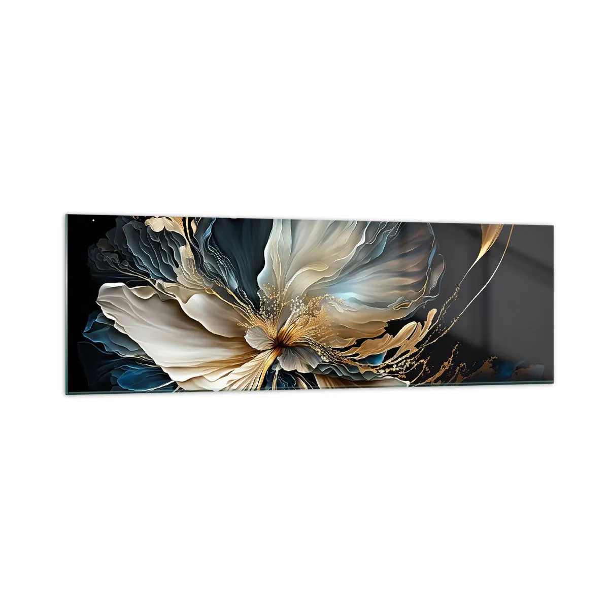 Glastavla - Bild på glas - Sagolik ormbunksblomma - 160x50 cm