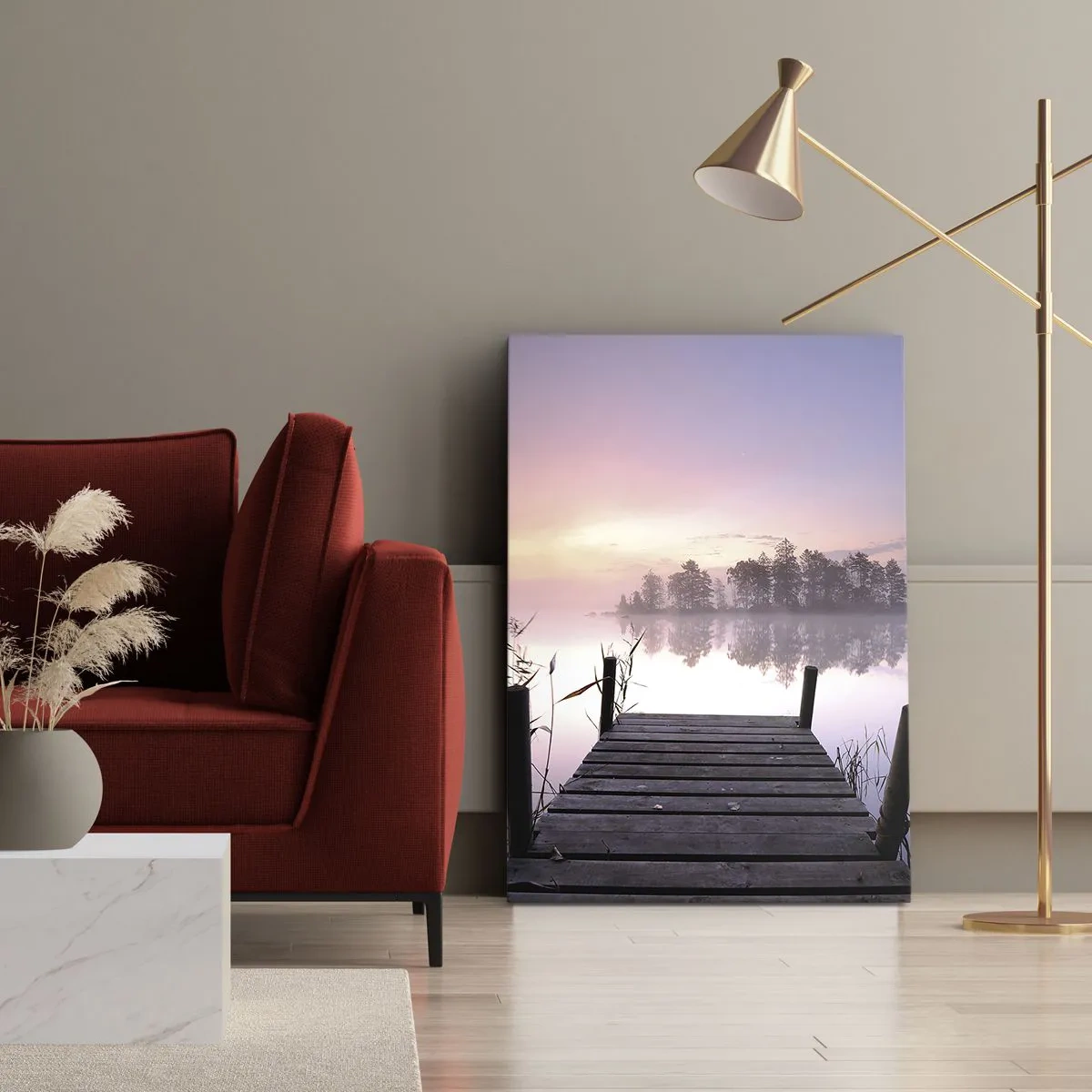 Canvastavla - Bild på duk - Ur liljedimman... - 50x70 cm
