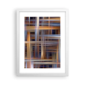 Affisch i vit ram - Vävd av ljus - 30x40 cm