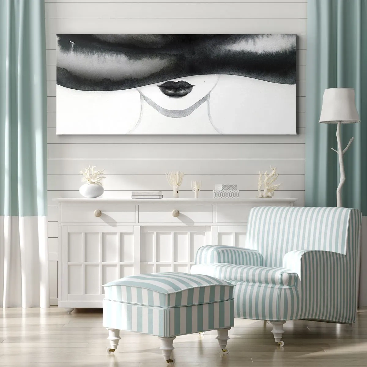Canvastavla - Bild på duk - Sensuell hemlighet - 100x40 cm