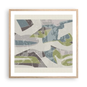 Affisch i ram av ljusek - Komposition bakom glas - 60x60 cm