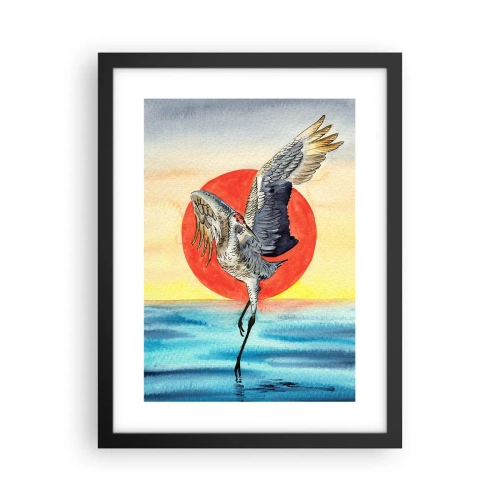 Affisch i svart ram - Dags att gå tillbaka - 30x40 cm