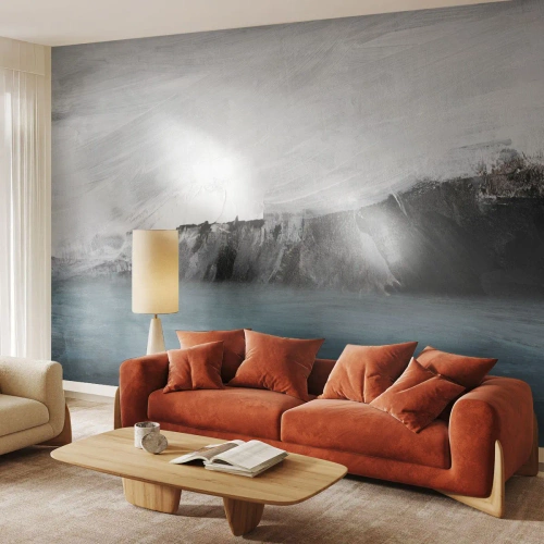 Självhäftande Fototapet Deluxe Sticker - Vatten - jord: en krock mellan elementen - Kust, Landskap, Hav - 250x175 cm
