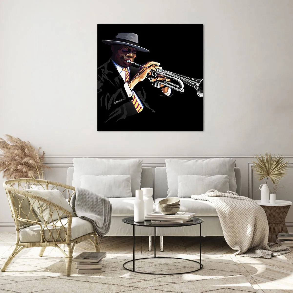 Glastavla - Bild på glas - Gamla skolans charm - 40x40 cm