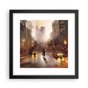 Affisch i svart ram - I New Yorks ljus - 30x30 cm