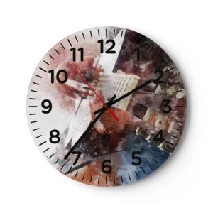 Väggklocka - Klocka på glas - Vad tycker du om det? - 40x40 cm