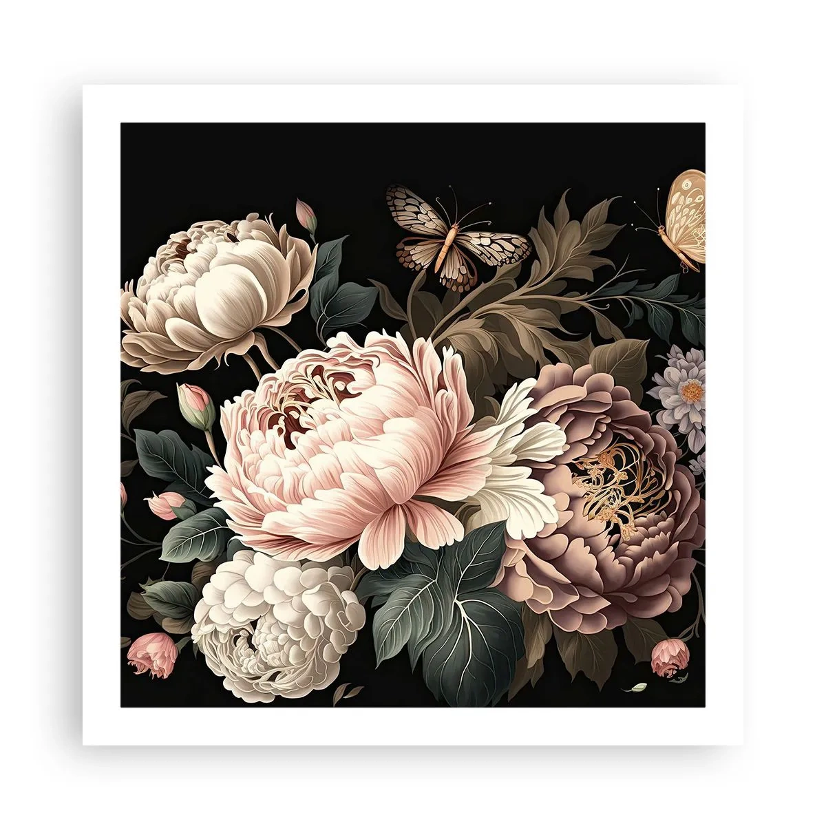 Affisch - I barockstil - 60x60 cm