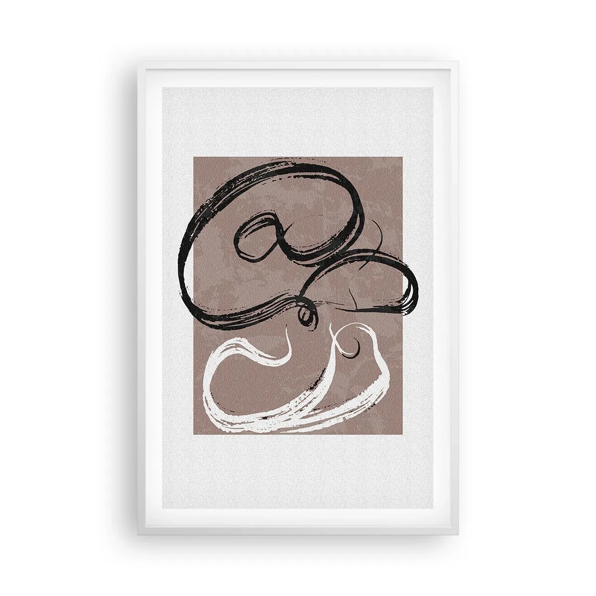 Affisch i vit ram - Komposition - sökande efter fullständighet - 61x91 cm