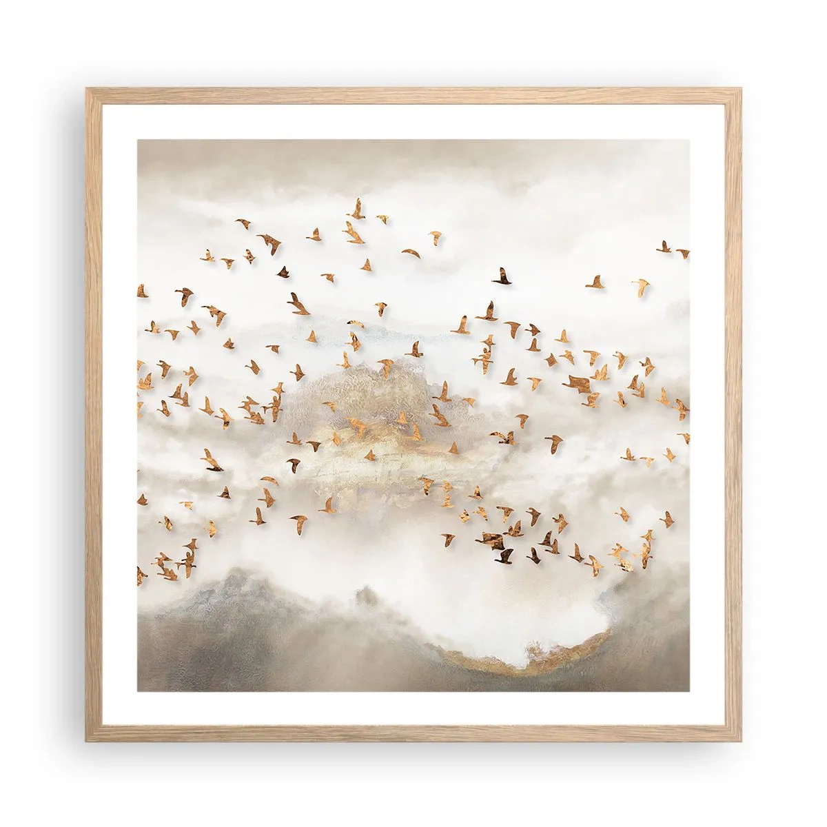 Affisch i ram av ljusek - Det är dags... - 60x60 cm