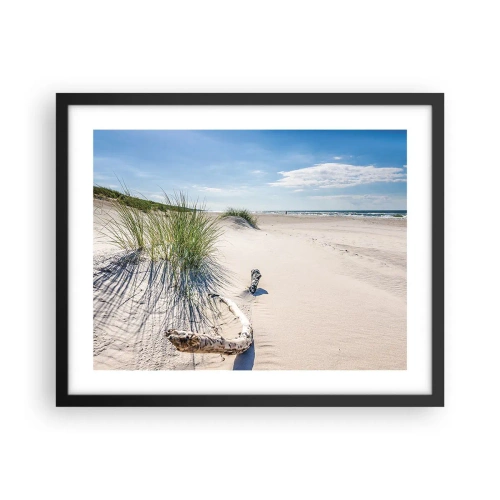 Affisch i svart ram - Vackrast? Östersjöstrand - 50x40 cm