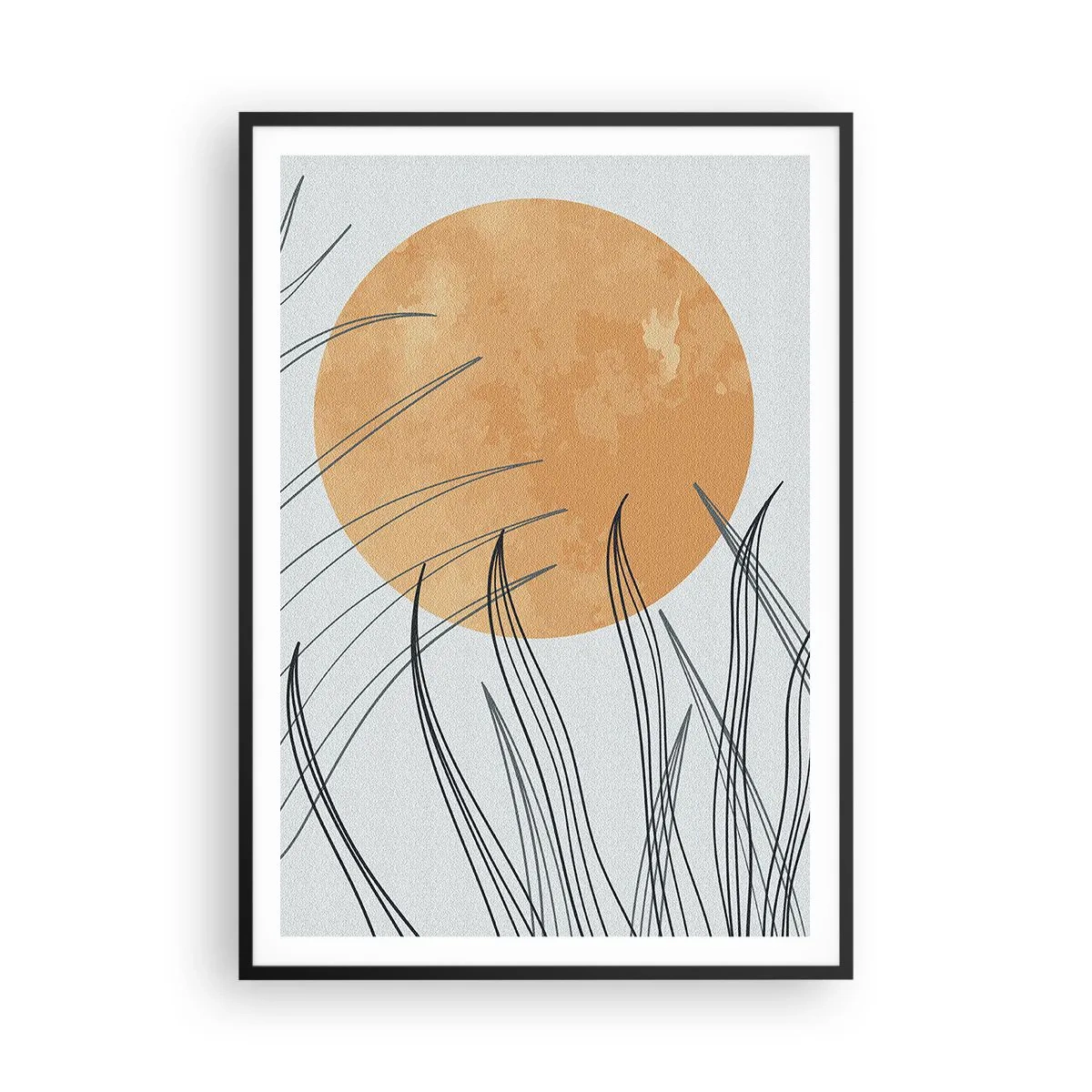 Affisch i svart ram - Alltid mot solen - 70x100 cm