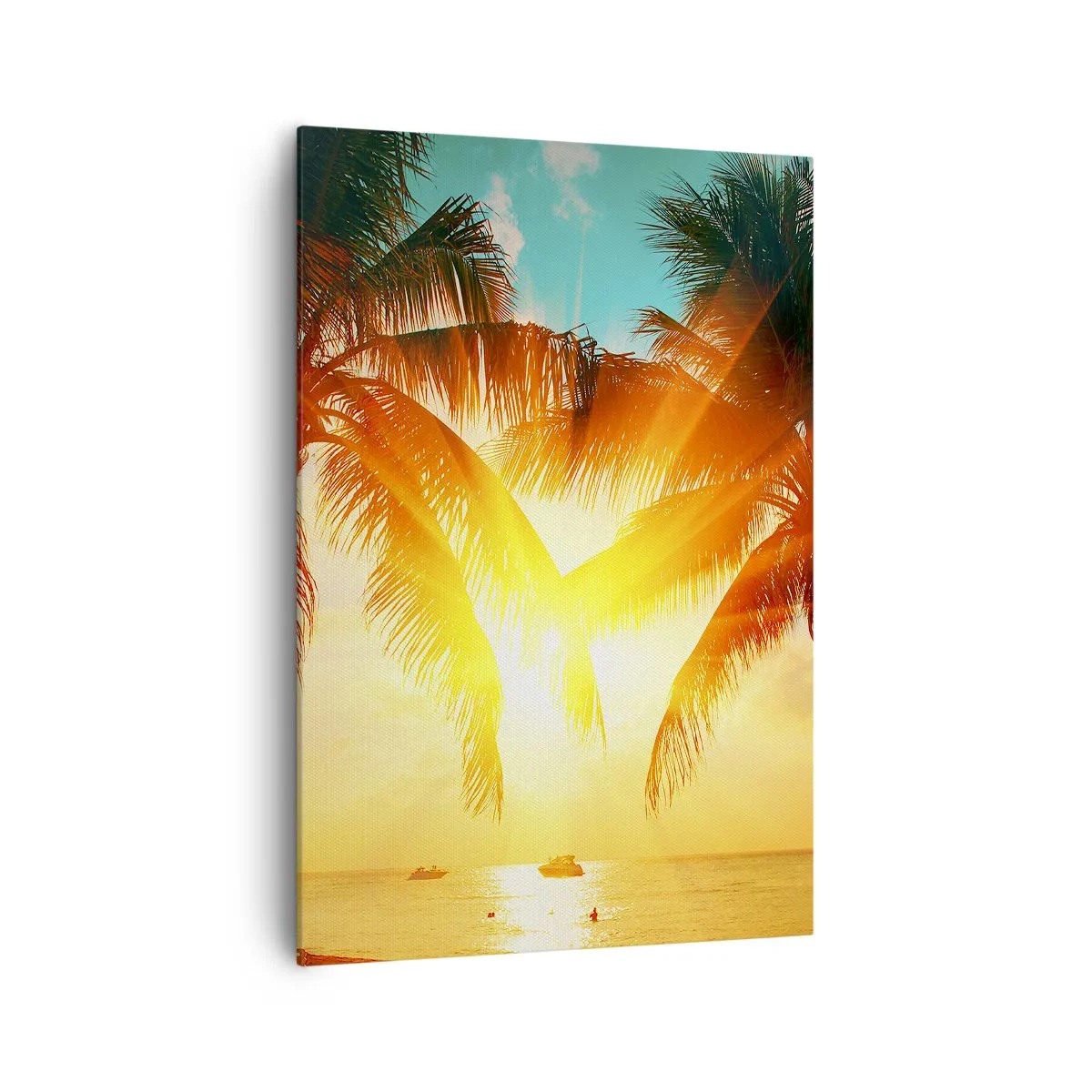 Canvastavla - Bild på duk - Exotisk par - 70x100 cm