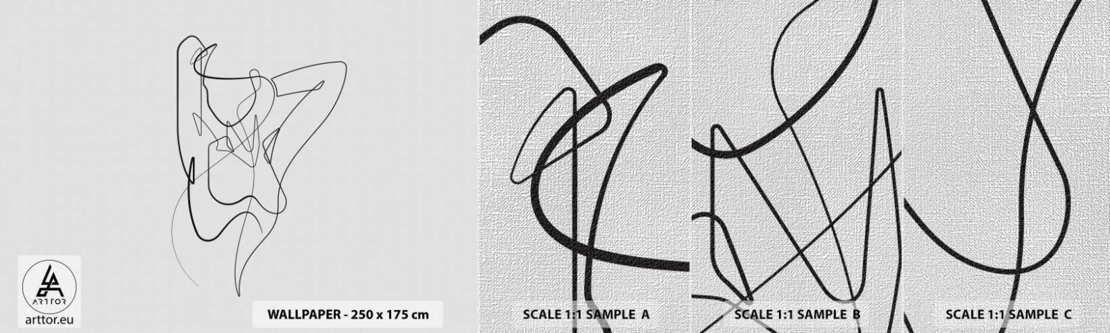 Provbit av fototapet Premium Canvas - Hurdan du är... - Abstraktion, Kvinnans kropp, Grafik - 100x30 cm