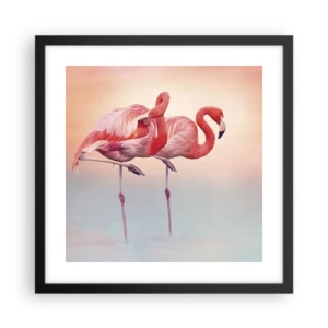 Affisch i svart ram - I solnedgångens färg - 40x40 cm