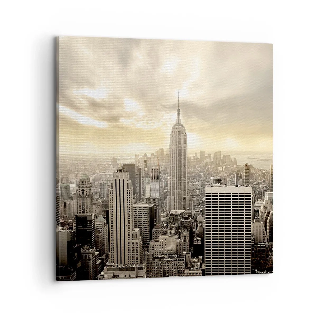 Canvastavla - Bild på duk - New York i grånyanser - 60x60 cm