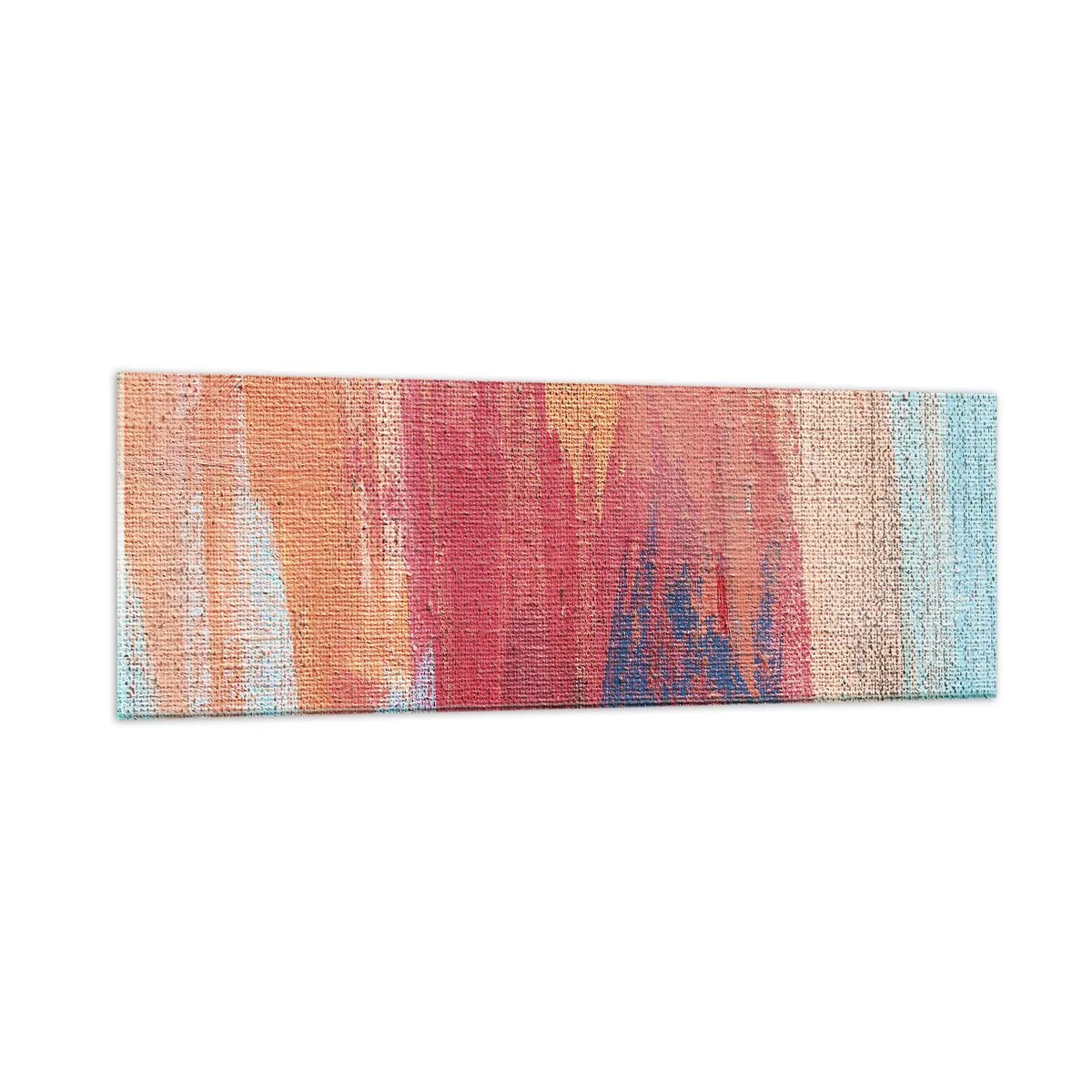 Glastavla - Bild på glas - Rinnande regnbåge - 90x30 cm