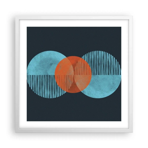 Affisch i vit ram - Symmetrisk komposition - 50x50 cm