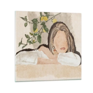 Glastavla - Bild på glas - Sydlig skönhet - 50x50 cm