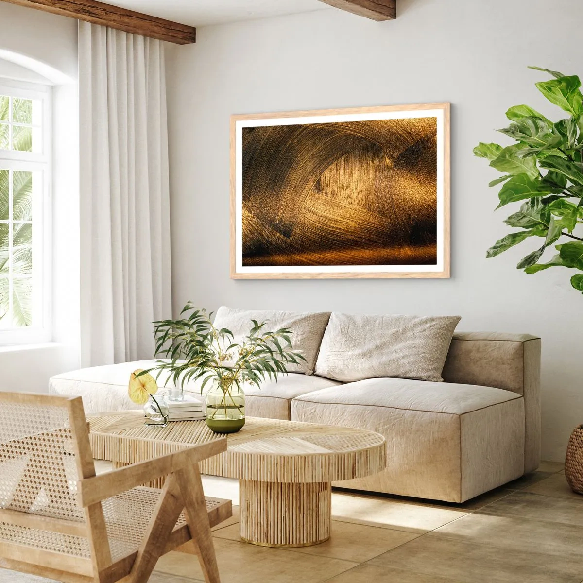 Affisch i ram av ljusek - I gyllene labyrint - 70x50 cm