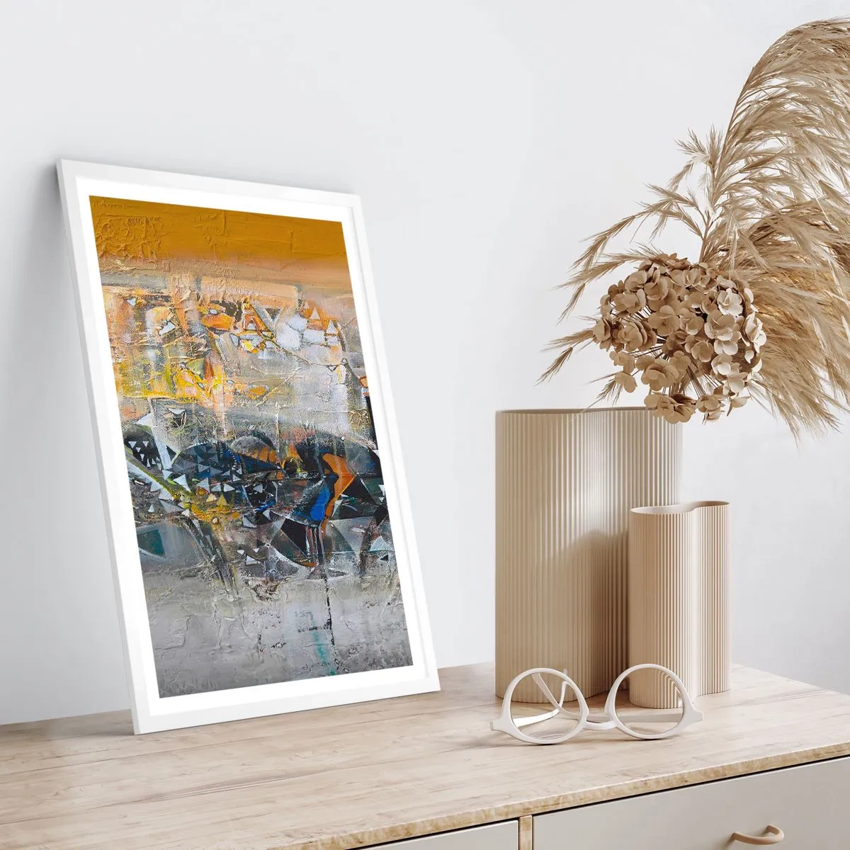 Affisch i vit ram - Allt blir bra - 70x100 cm